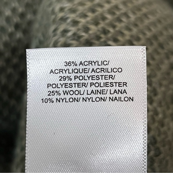 Lucky Brand Camo Sweater Womens Medium Green Pullover Crew Neck Soft - Picture 9 of 9